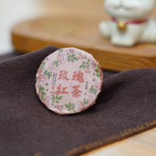 Чорний чай з трояндою "Мей Гуй Хун Ча" (Mei Gui Hong Cha), 5 г, міні млинець / таблетка