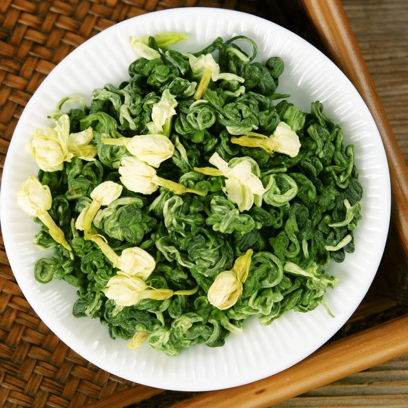 Зелений чай з жасмином "Жасмин Хуа Ча" (Jasmine Hua Cha), 50 г, банка