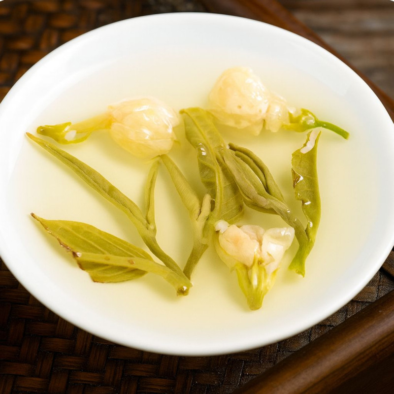 Зелений чай з жасмином "Жасмин Хуа Ча" (Jasmine Hua Cha), 50 г, банка