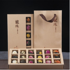 Зав’язаний чай "Драконячі перлини" з квітами, 160 г, подарунковий набір