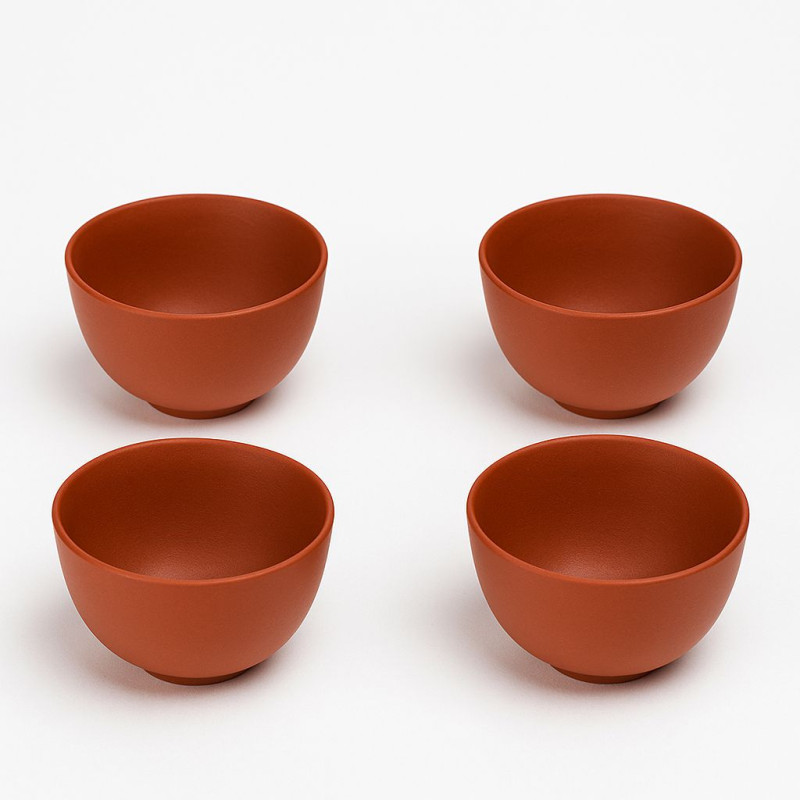 Чайний набір з ісинської глини (Yixing), 1 чайник + 4 чашки