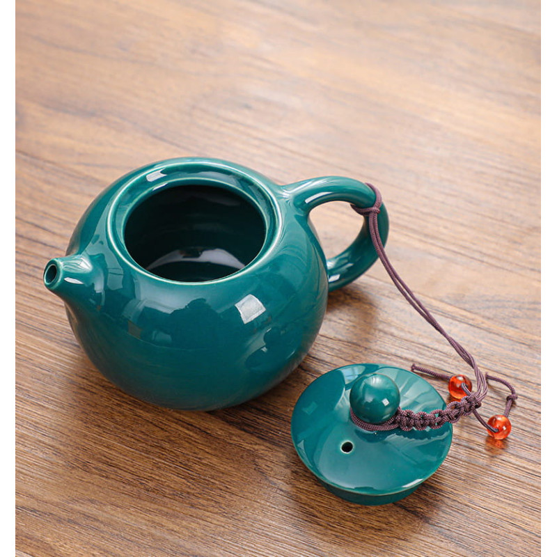 Набір чайного посуду "Гочао" (Guochao), 1 чайник + 4 чашки, подарункова коробка, зелений