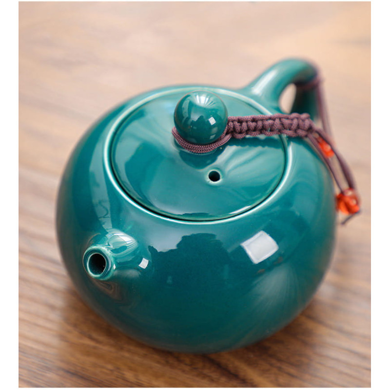 Набір чайного посуду "Гочао" (Guochao), 1 чайник + 4 чашки, подарункова коробка, зелений