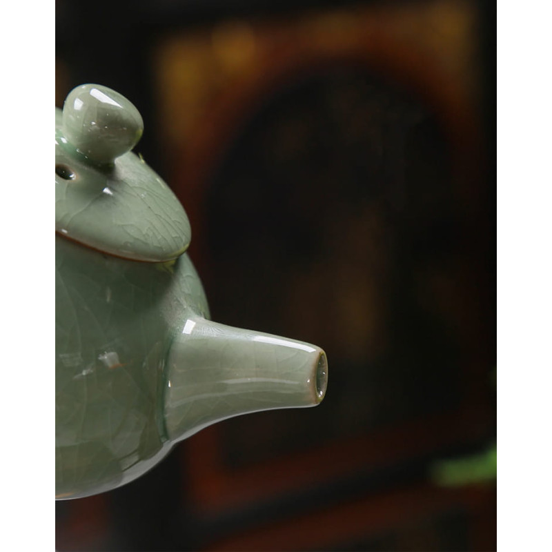 Чайний набір "Ге Яо" (Ge Yao), чайник + 4 чашки + чабань, кейс