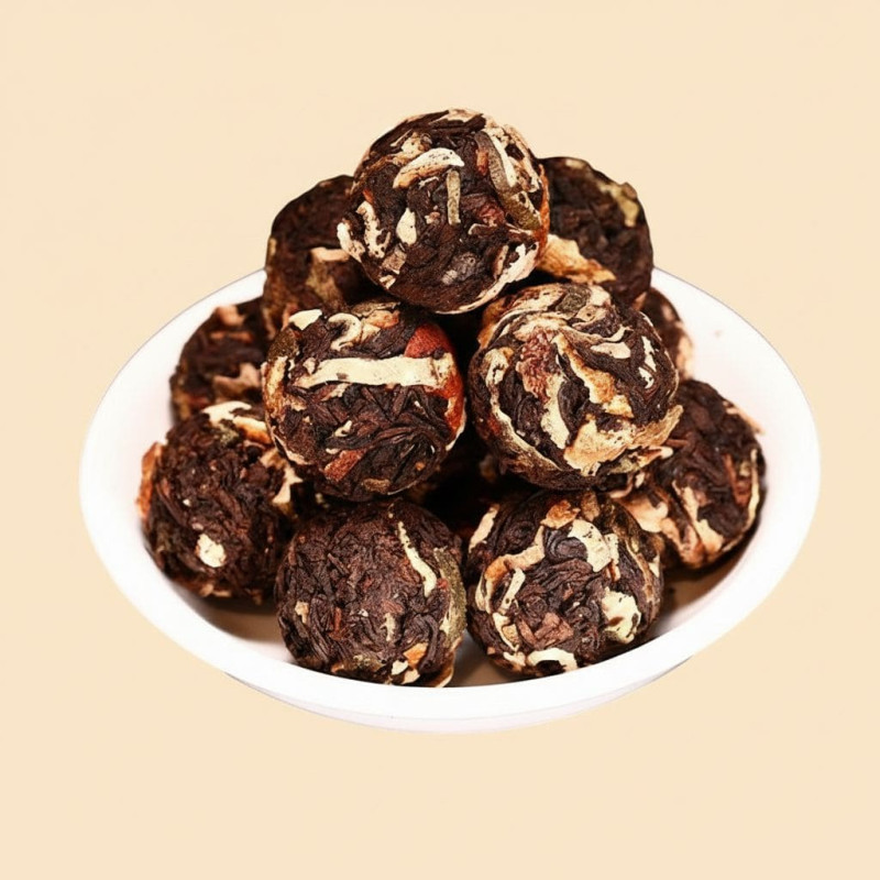 Чай пуер шу з цедрою мандарина "Лунчжу" (Chenpi Pu-erh Longzhu), 8 г