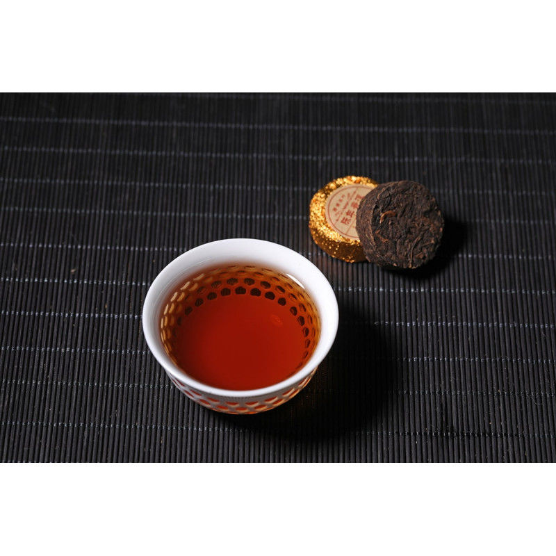 Чай пуер шу "Юань Вей", 7 г, міні млинець / таблетка