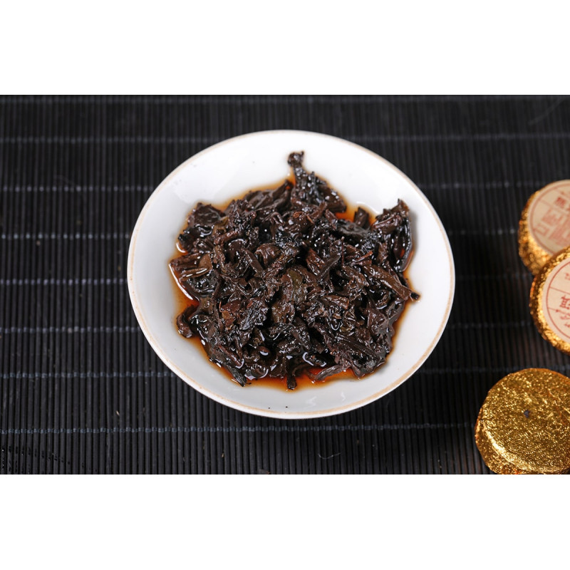 Чай пуер шу "Юань Вей", 7 г, міні млинець / таблетка