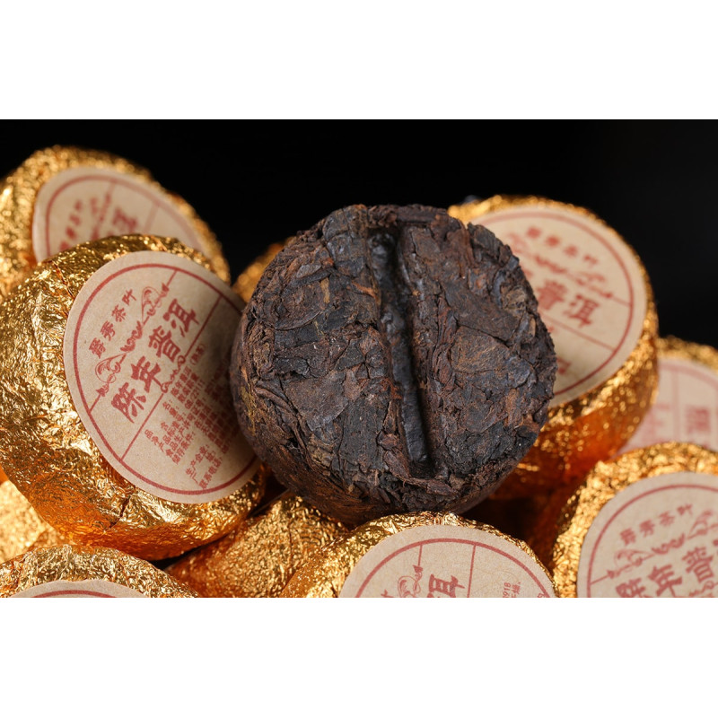 Чай пуер шу "Юань Вей", 7 г, міні млинець / таблетка