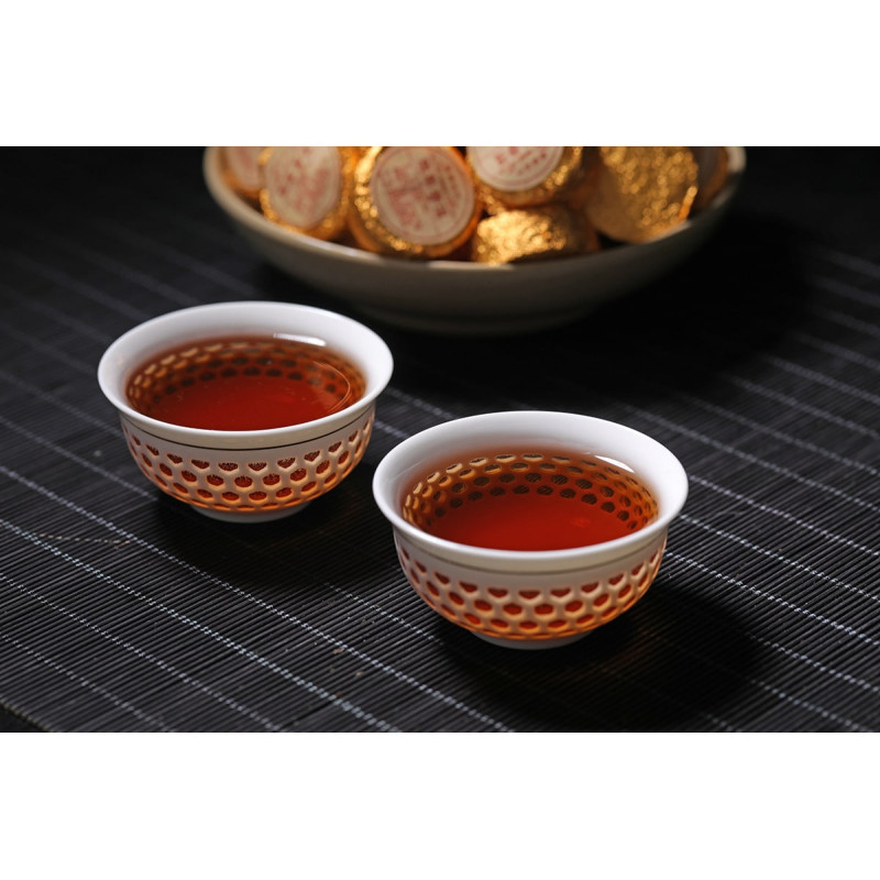 Чай пуер шу "Юань Вей", 7 г, міні млинець / таблетка