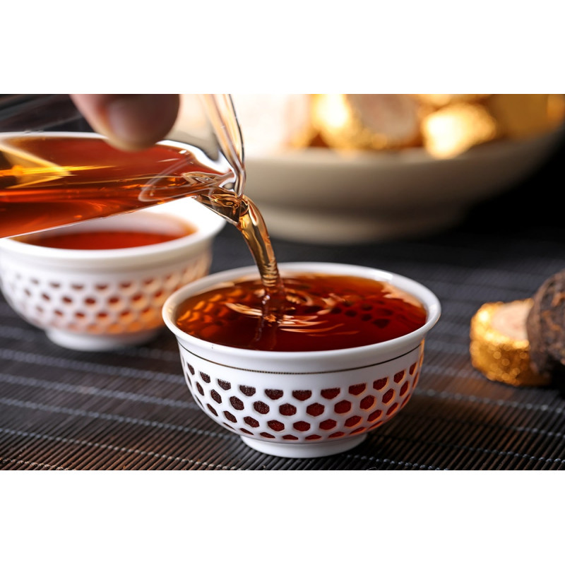 Чай пуер шу "Юань Вей", 7 г, міні млинець / таблетка