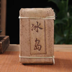 Чай шен пуер з великих дерев "Біндао Золоте Листя", 250 г, пресований чайний брикет